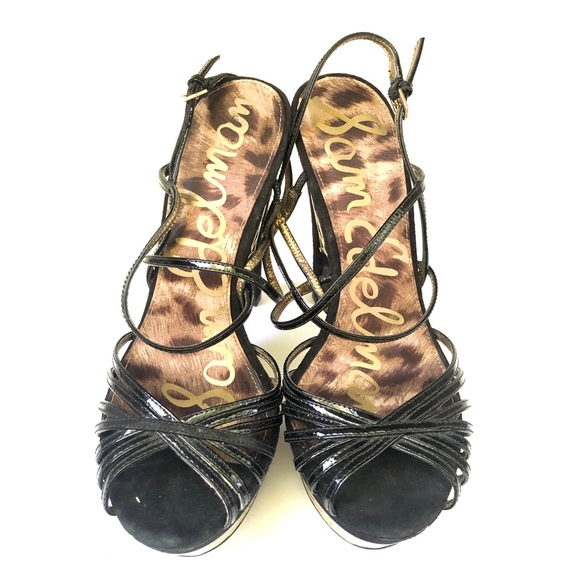 Sam Edelman Platform Heeled Sandals Size 8 - Picture 4 of 6